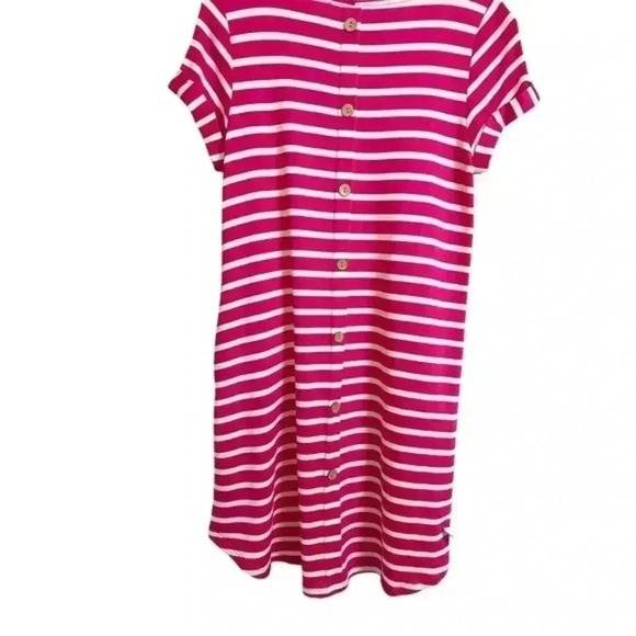 Emerald‎ fuchsia and white dress with buttons on the back - Picture 3 of 5